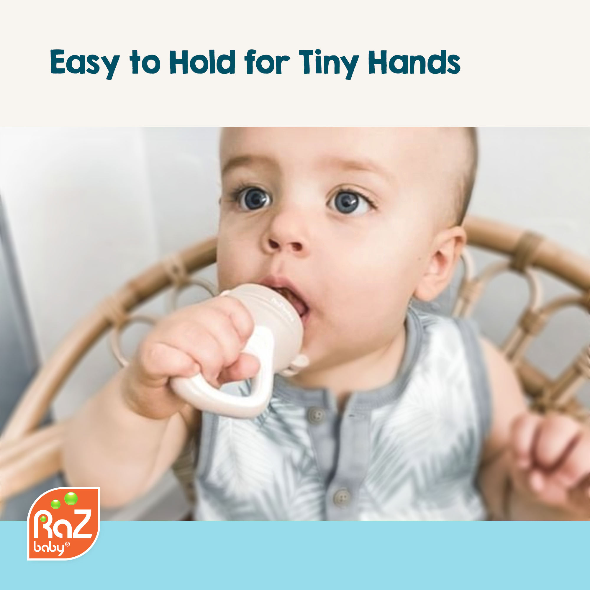 RaZbaby - Wholesale Teether (Not Clip-On) - Baby - RaZ Fruit Feeder & Teether - Green & Blue3