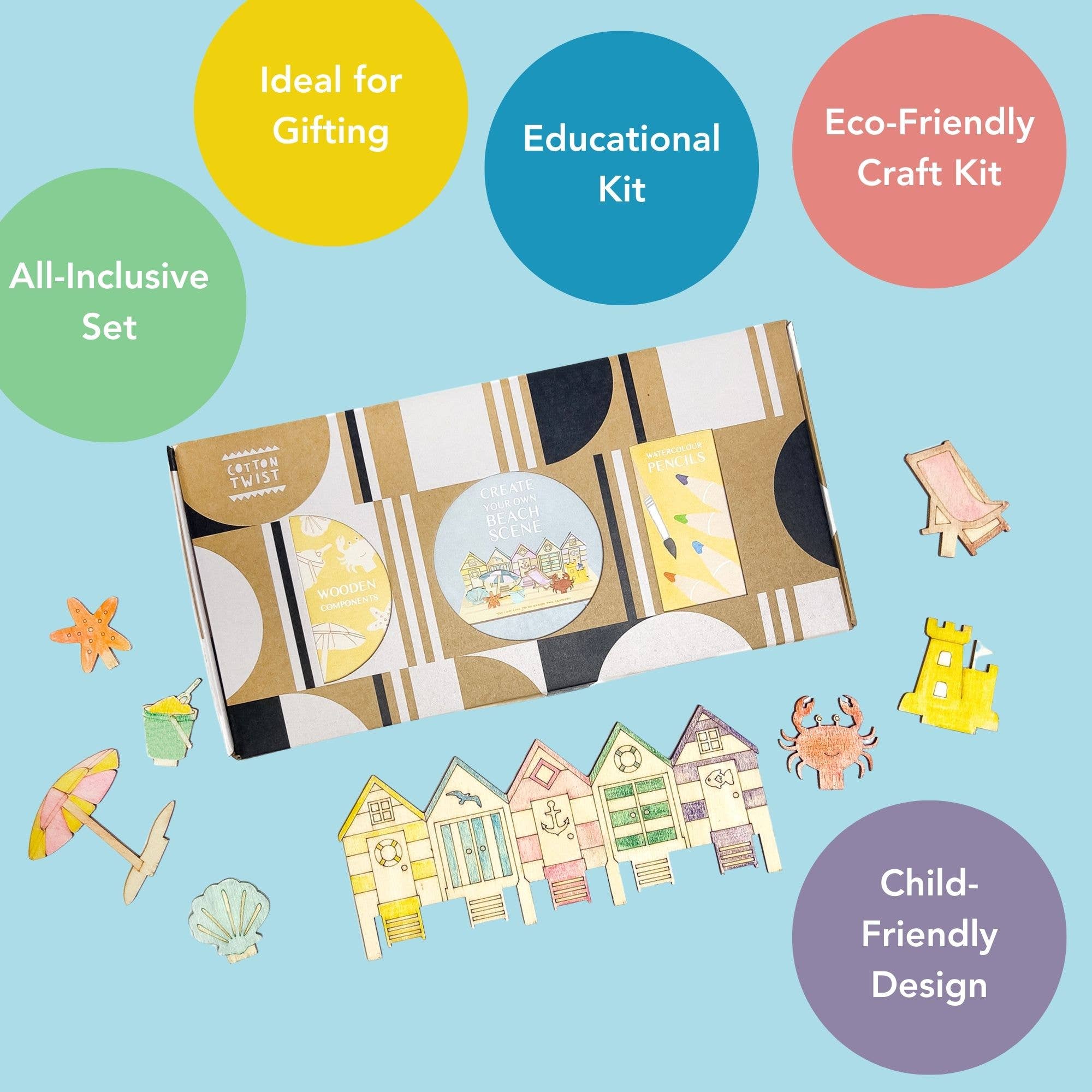 Cotton Twist (USA DUTIES PAID) - Wholesale DIY Craft Kit - Kids - Create Your Own Beach Scene - DIY Craft Kit for Kids8