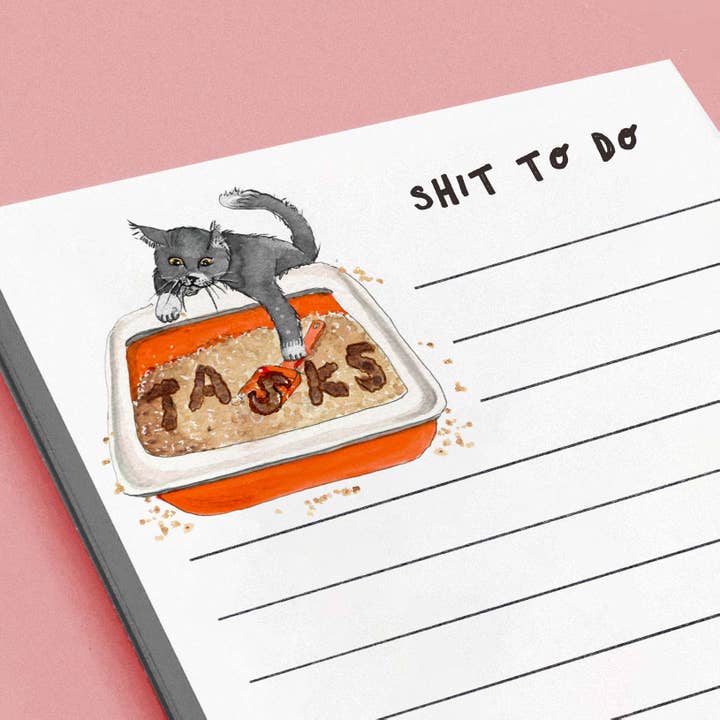 Liyana Studio - Wholesale Notepad - Cat Shit To Do Notepad - To-do List Notepads2