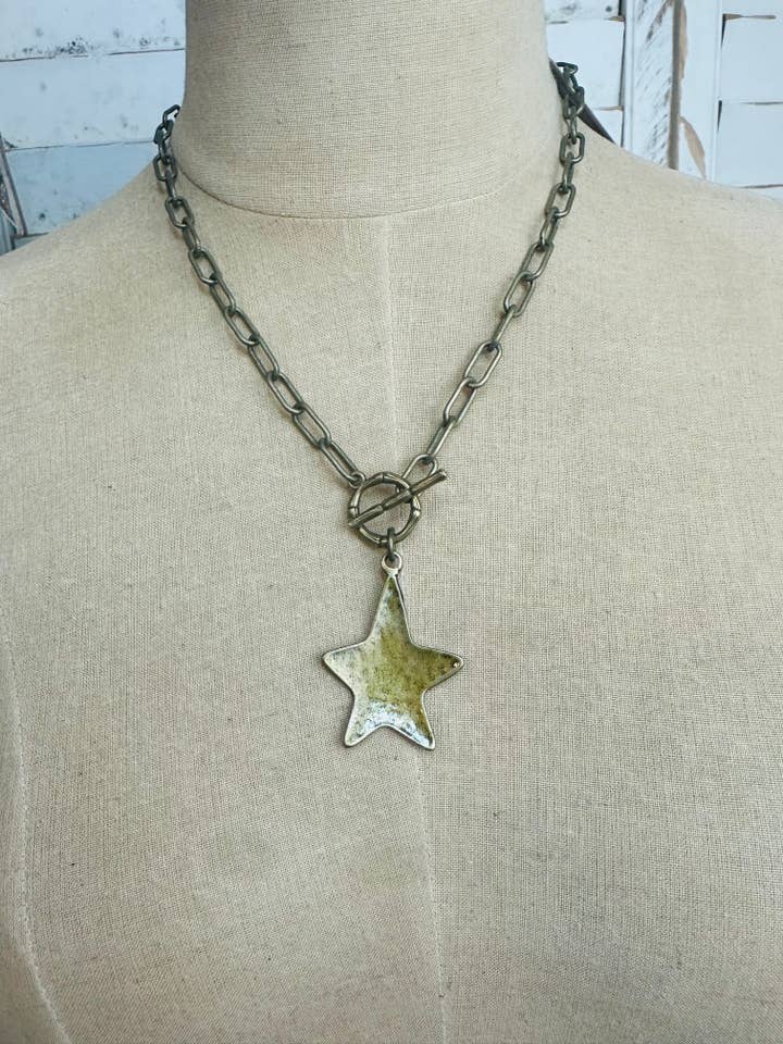 Bronze Toggle Star Necklace for wholesale by Scooples Jewelry