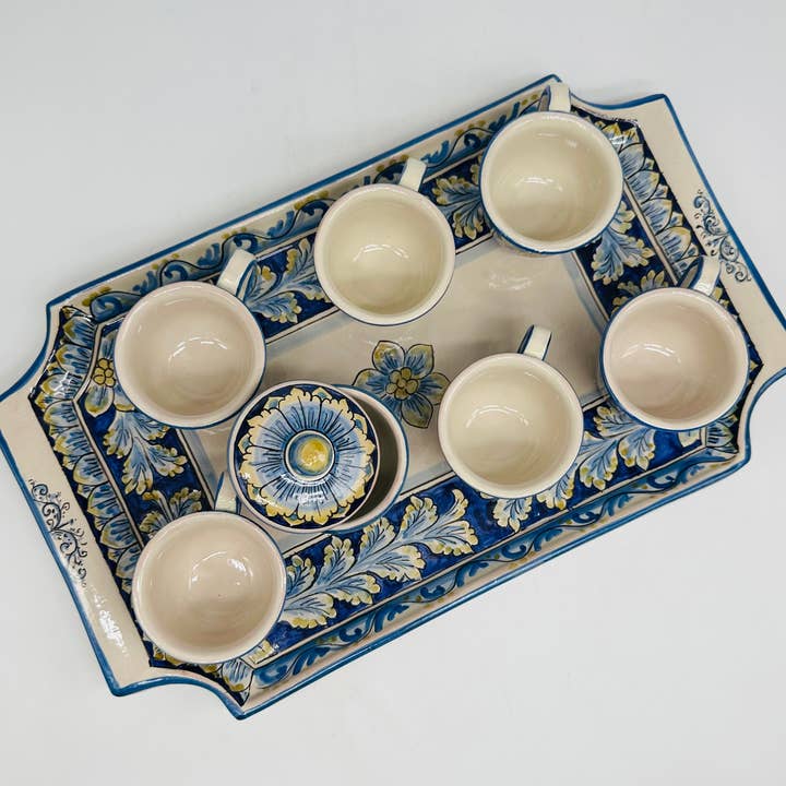 Set of 6 hand-decorated Caltagirone ceramic coffee cups with tray and sugar bowl and other Purchase Wholesale tazzine da caffè. Free Returns & Net 60 Terms on Faire trending on Faire.