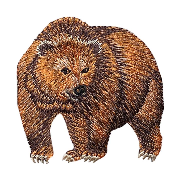 Kodiak brun - Ours Grizzly réaliste - Patch thermocollant pour la vente par Wholesale Applique