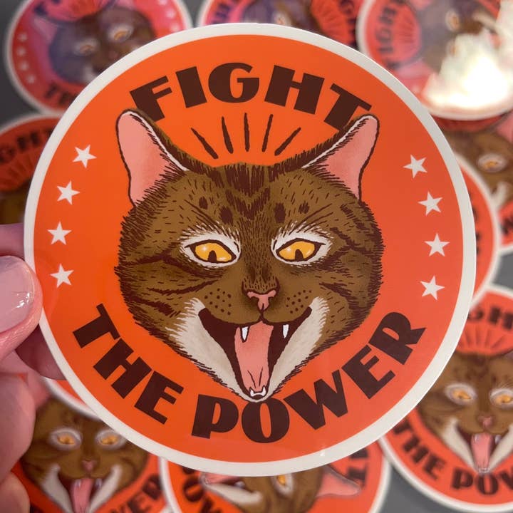 Frau Meow - Wholesale Sticker - Fight the Power Sticker