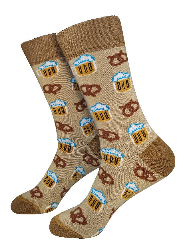 Bières et bretzels pour la vente par Mandarina Socks