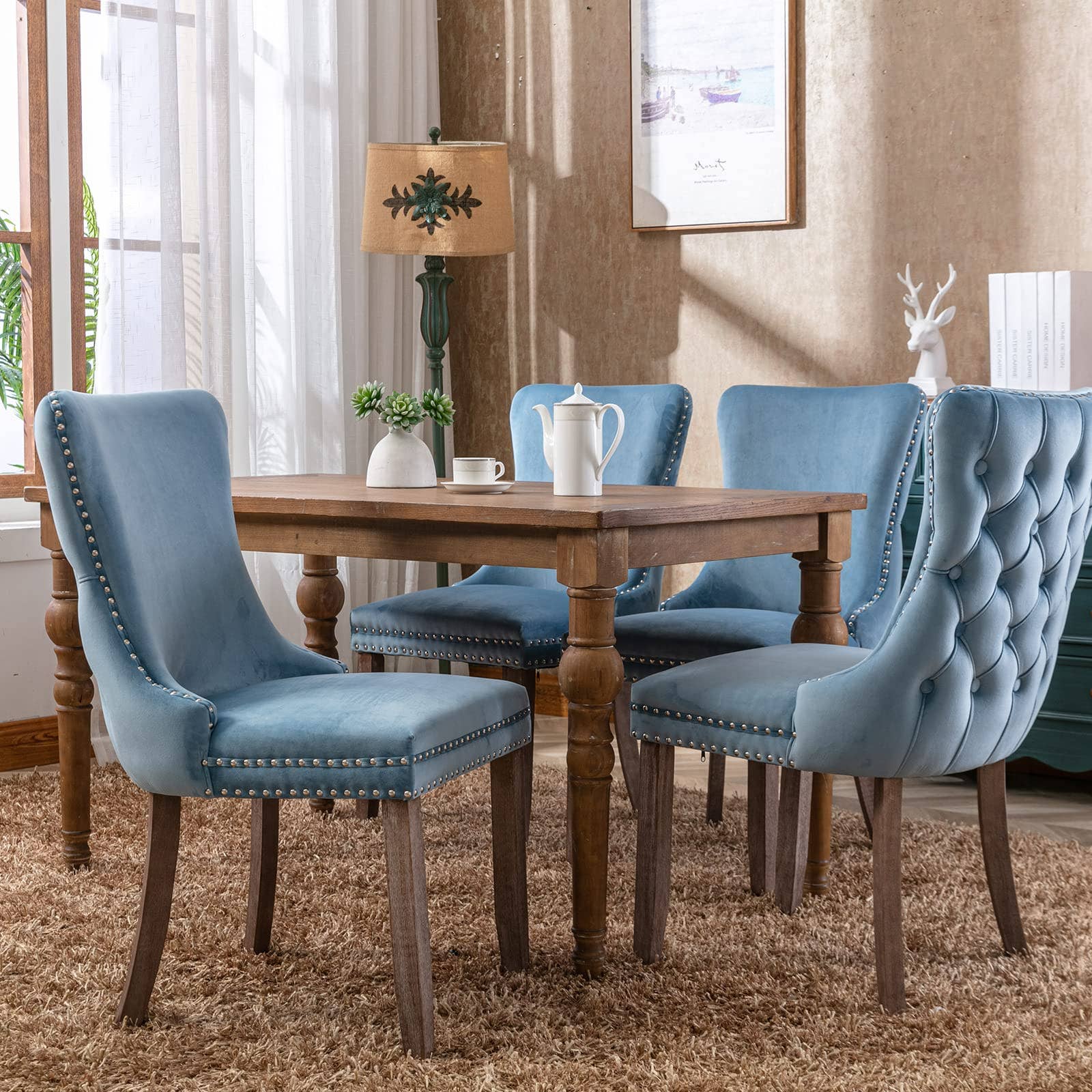 Modern Home Touch – wholesale Chair – Ale Set of 2 Velvet Upholstered Dining Chairs31