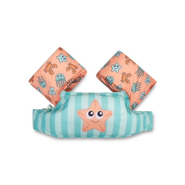 Groen Roze Swim Essentials | Groen/Roze Puddle Jumper 2-6 jaar for wholesale on Faire