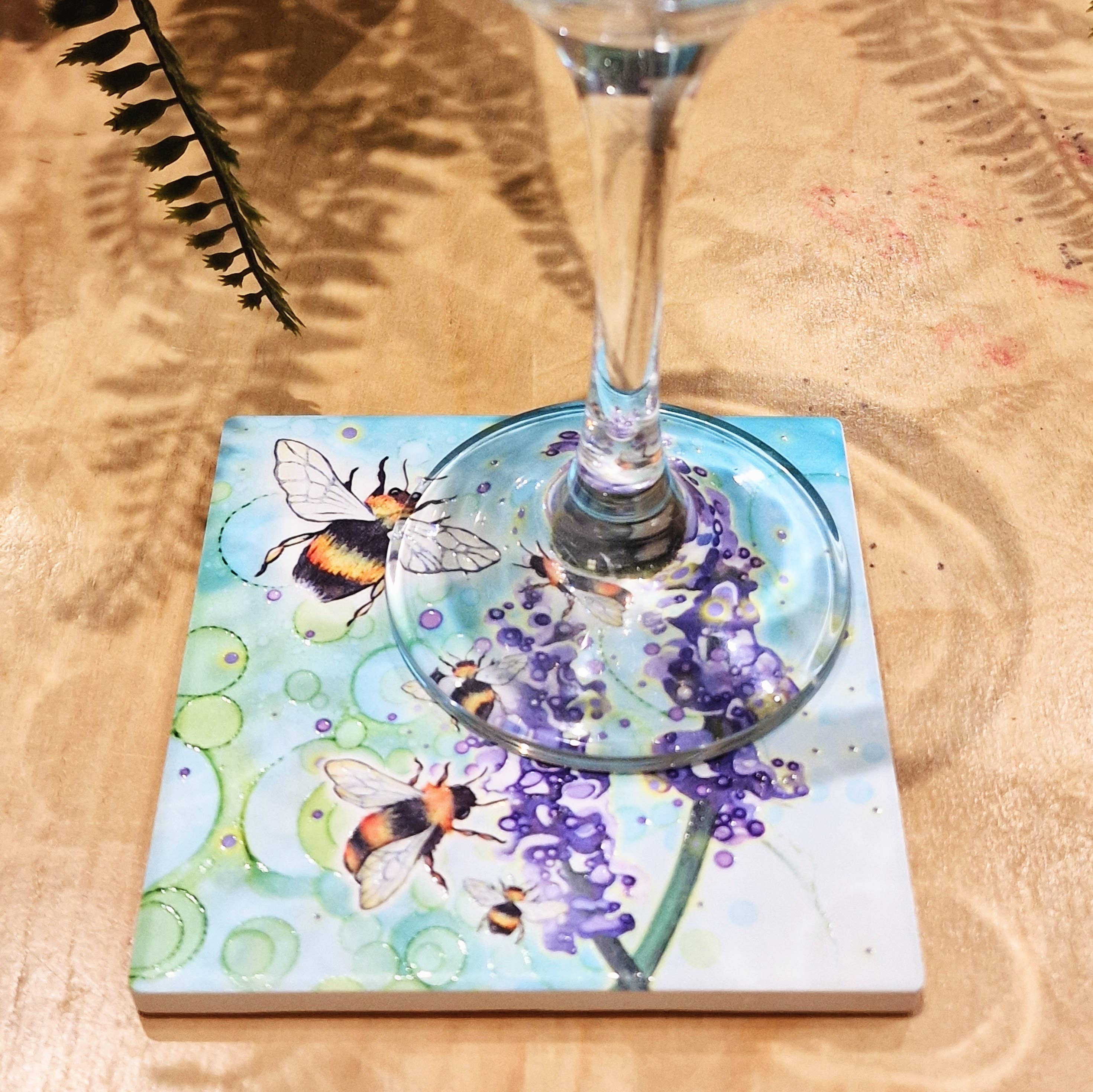 By Jo Crafts – Base de copos por atacado – 06-C  Porta-copos Abelha5