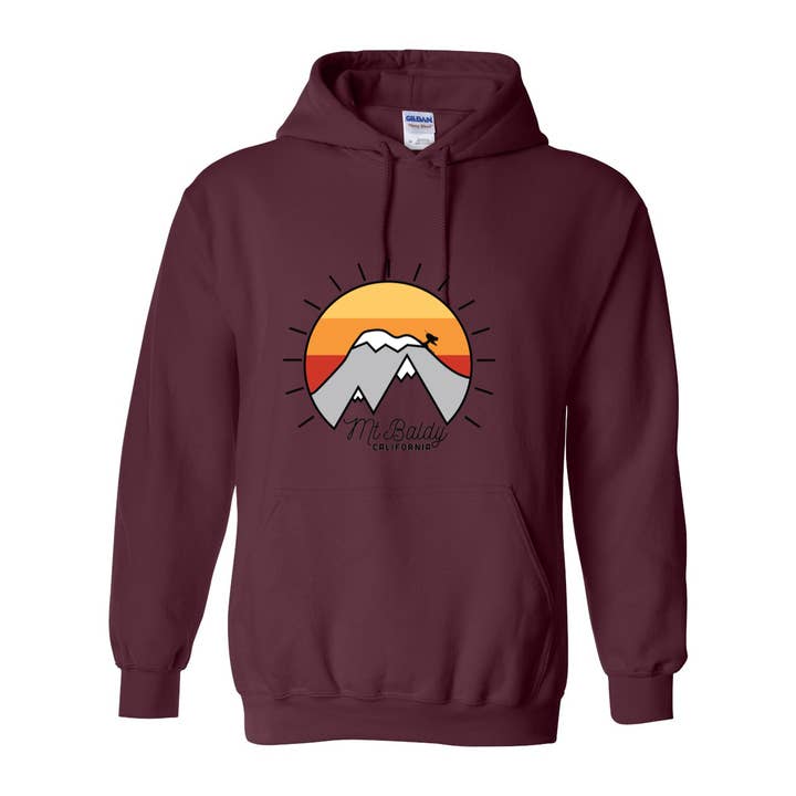 Mt Baldy Mountain Sunset - Hooded Sweatshirt for wholesale by Wears The Mountain
