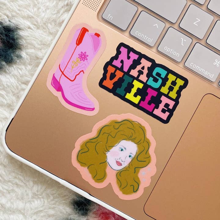 Nashville Cowgirl klistermärke 3-Pack för wholesale av Facing the Sunshine Stationery + Design