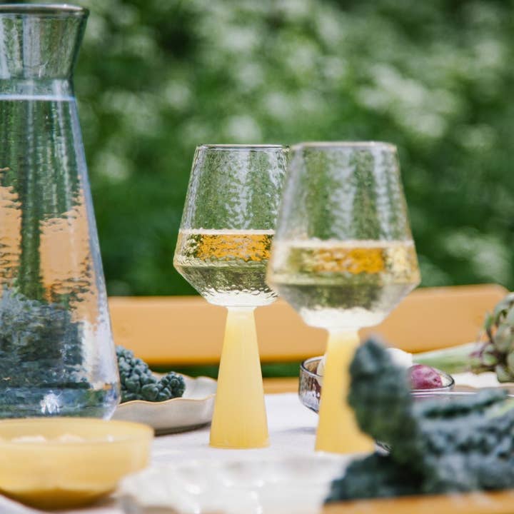 Brut Homeware – Großhandel Weingläser – Weinglas Claude, klar/topas opak, 2er-Set