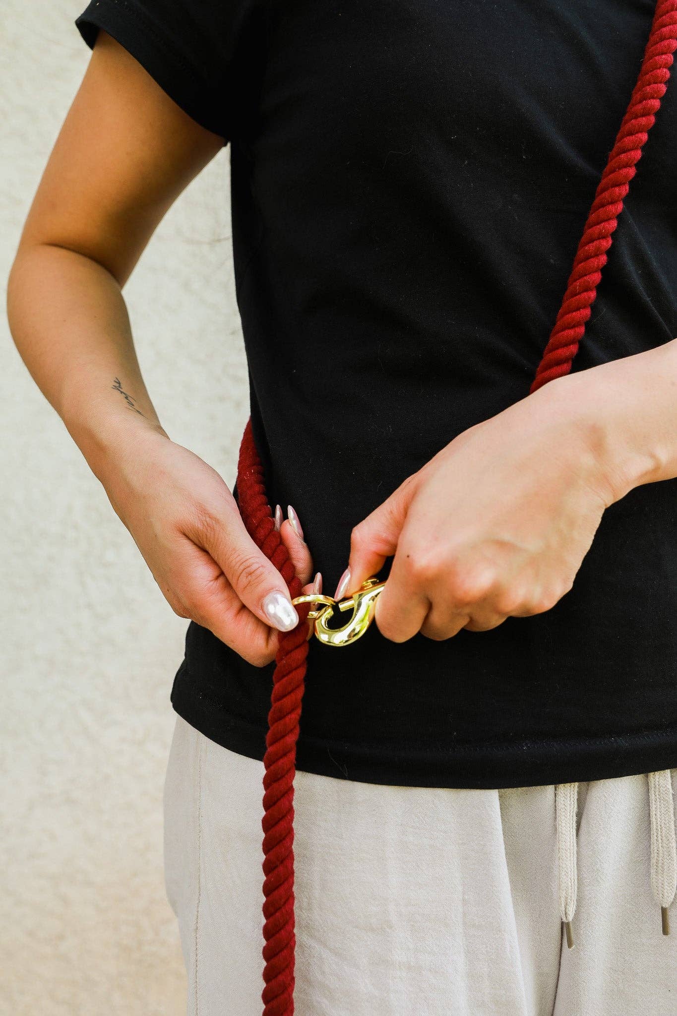 Cavology - Wholesale Pet Leash - Dog - DOG LEASH HANDS FREE ROPE - Red Crimson5