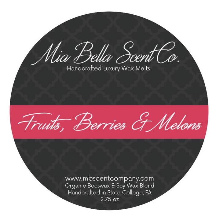 Frugt, bær og meloner voks smelte for engroshandel hos Mia Bella Scent Company