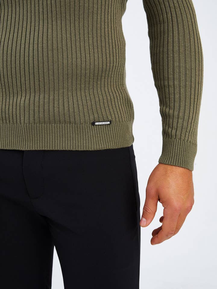 Leif Nelson GmbH - Wholesale Knit Sweater - Men's - Men's Fine Knit Turtleneck Sweater LN-167041
