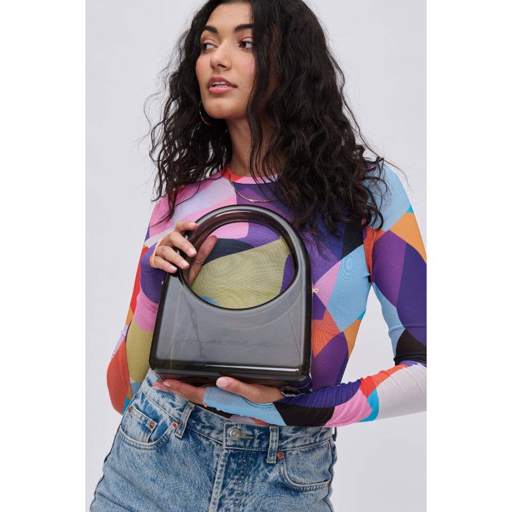 Urban Expressions - Wholesale Clutch - Dames - Zoila acrylic avondtas met transparant design8