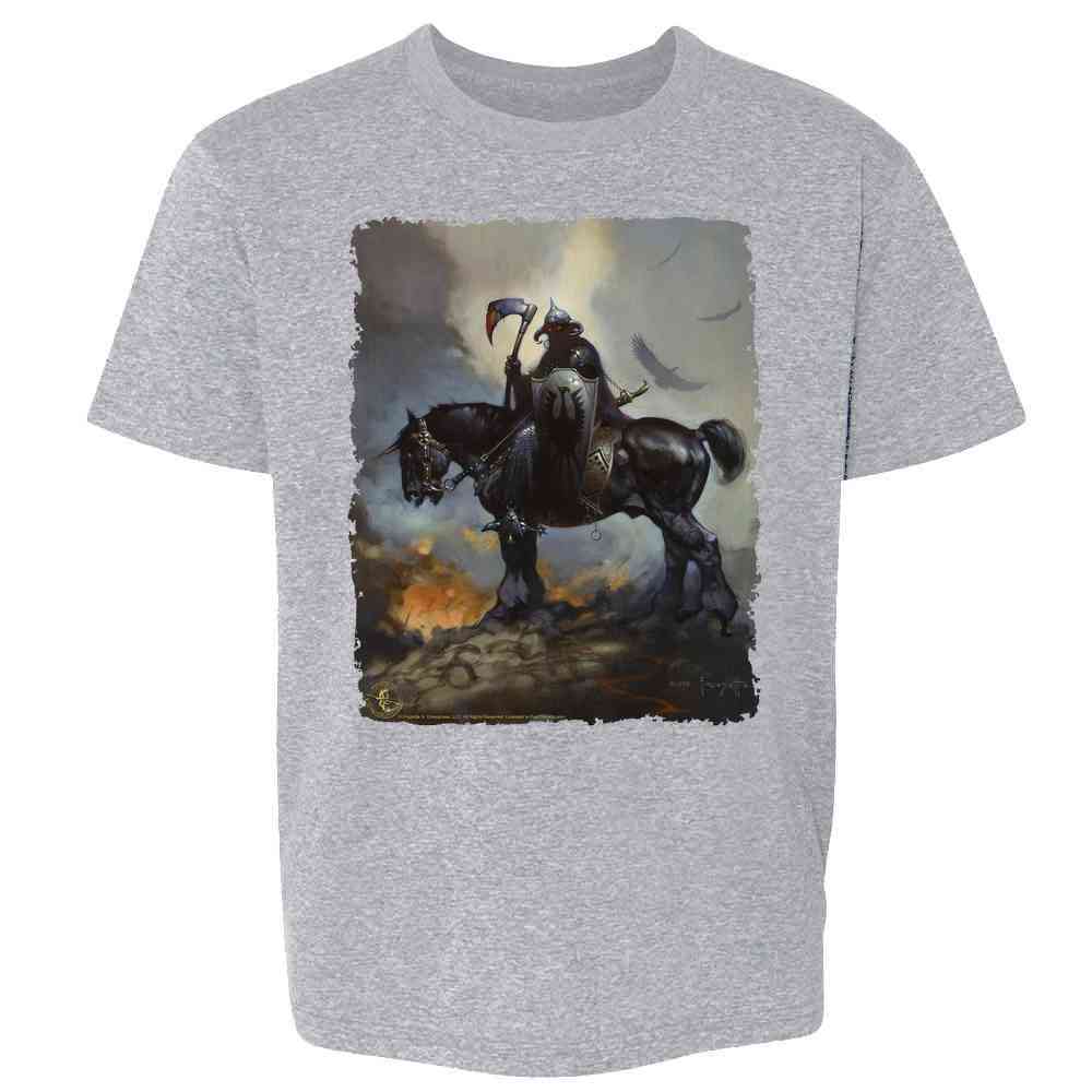 Pop Threads - Venta al por mayor Camiseta serigrafiada - Niños - Camiseta Death Dealer de Frank Frazetta Art Horror para niños y jóvenes0