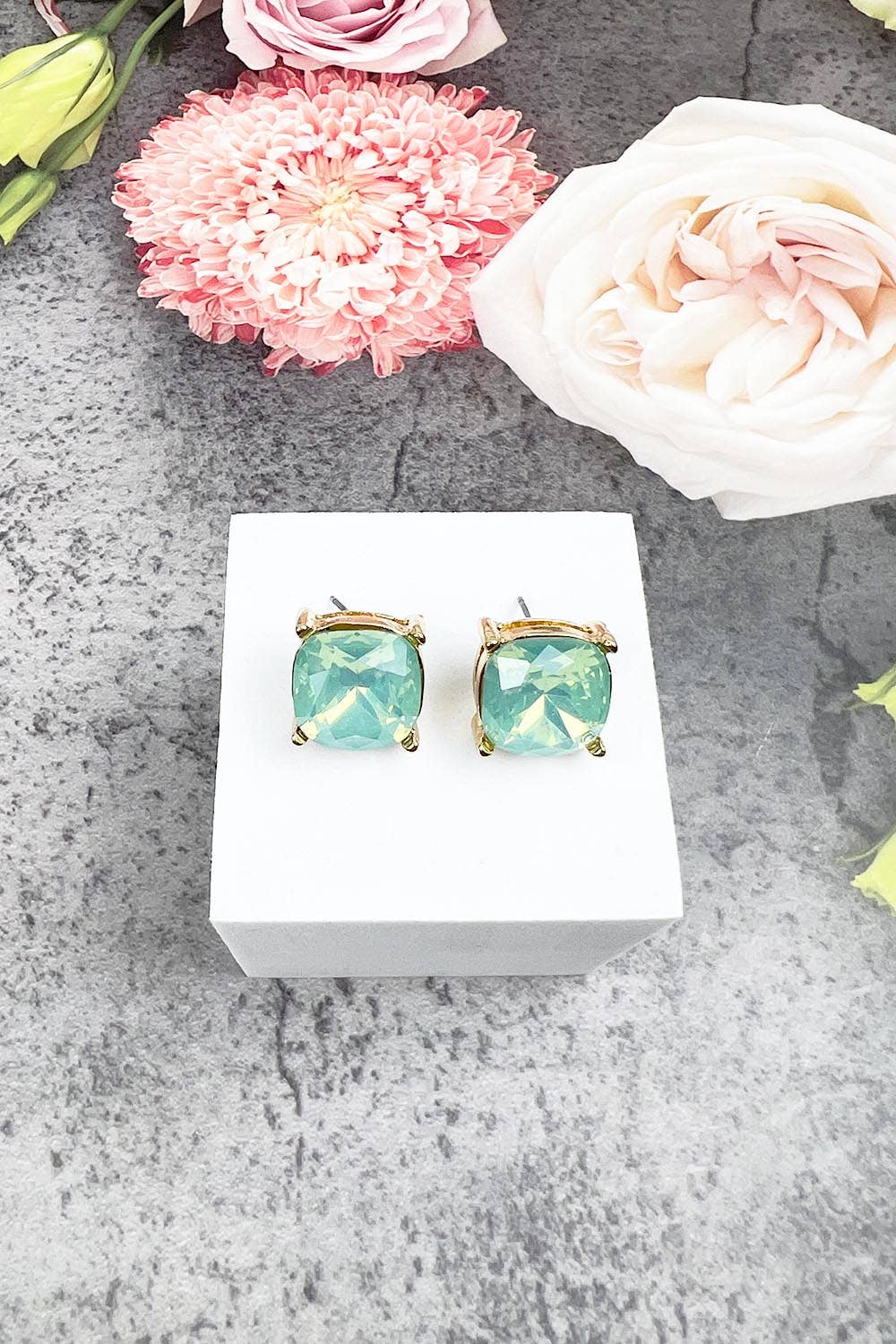 JHP Collection - Wholesale Stud/Post Earrings - VARIETY COLORS OF SEMI PRECIOUSGLASS POST EARRINGS26