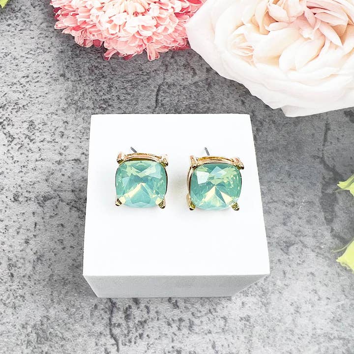 JHP Collection - Wholesale Stud/Post Earrings - VARIETY COLORS OF SEMI PRECIOUSGLASS POST EARRINGS26