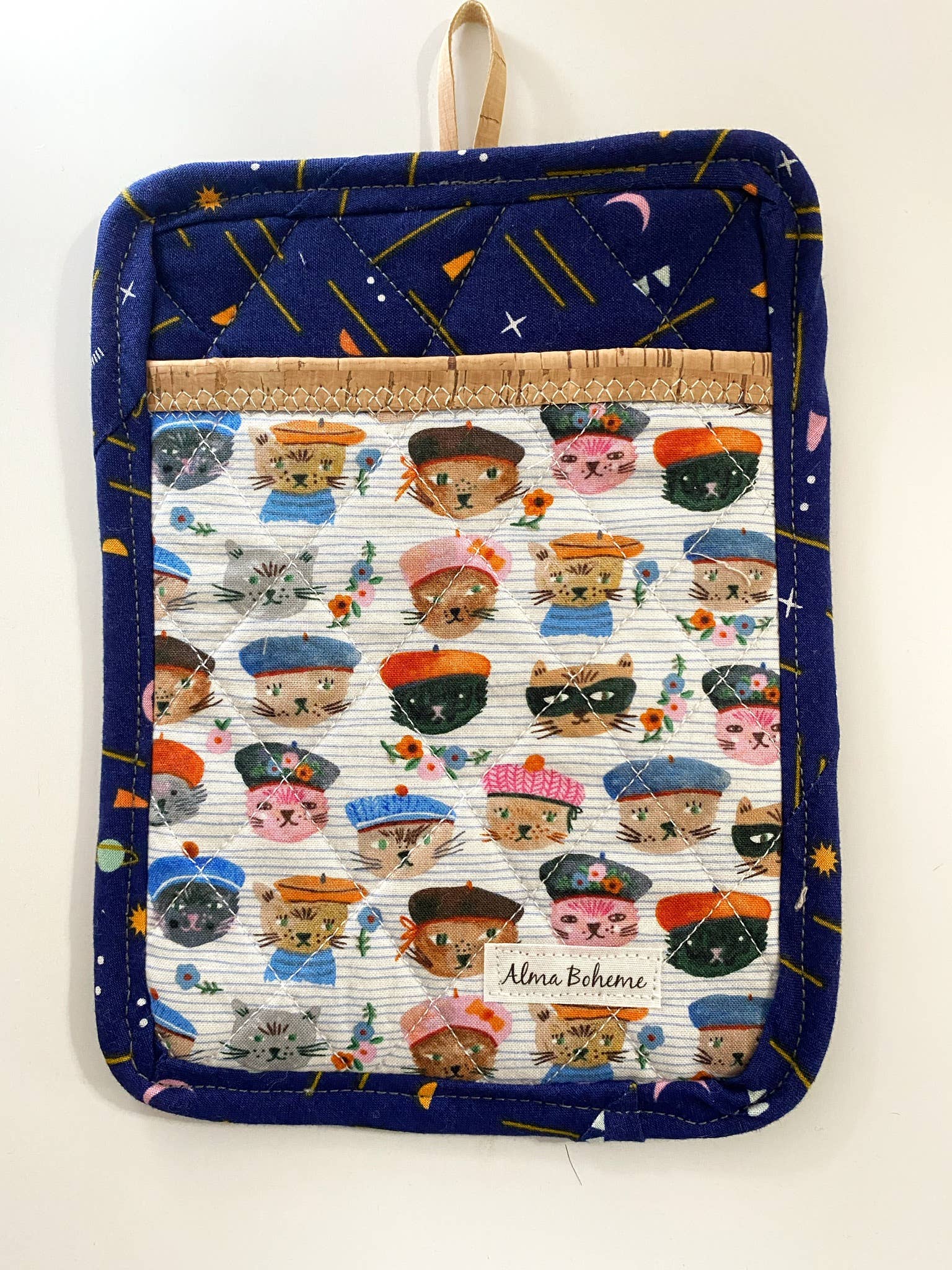 Alma Boheme Handmade - Wholesale Ovenwant/pothouder - Duurzame pannenlap van kurk en katoen met zakje47