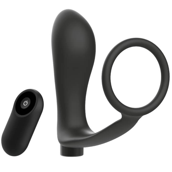 LOVERS - SHOP - Vente Sex toys - Addicted Toys - Anneau pénien avec plug anal et télécommande