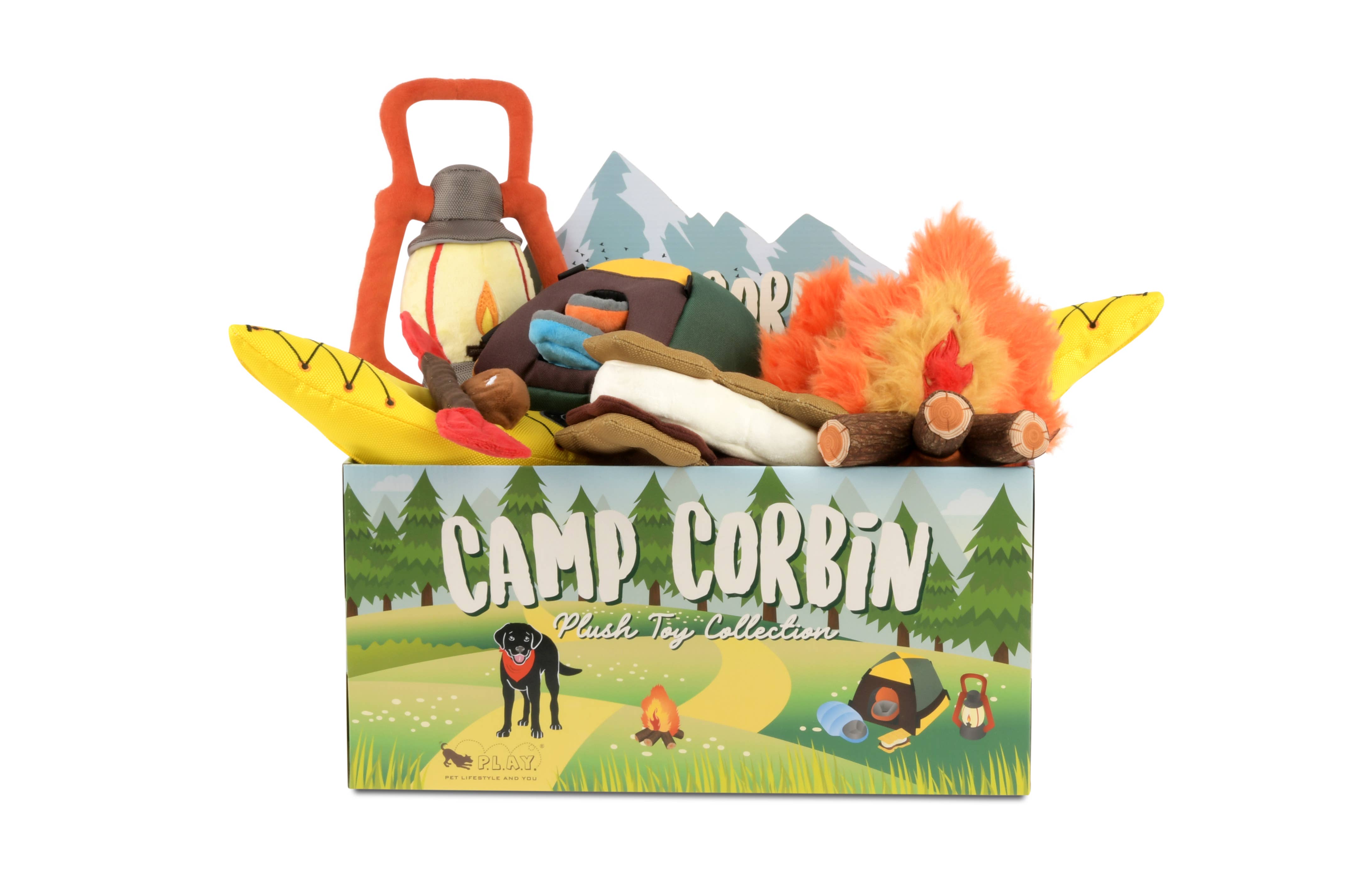 P.L.A.Y. Pet Lifestyle and You - Wholesale Pet Plush Toy - Dog - Camp Corbin 15-pc Set with FREE Display1