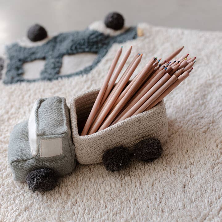 Lorena Canals - Wholesale Basket - Kids & Baby - Set of mini baskets Truck3