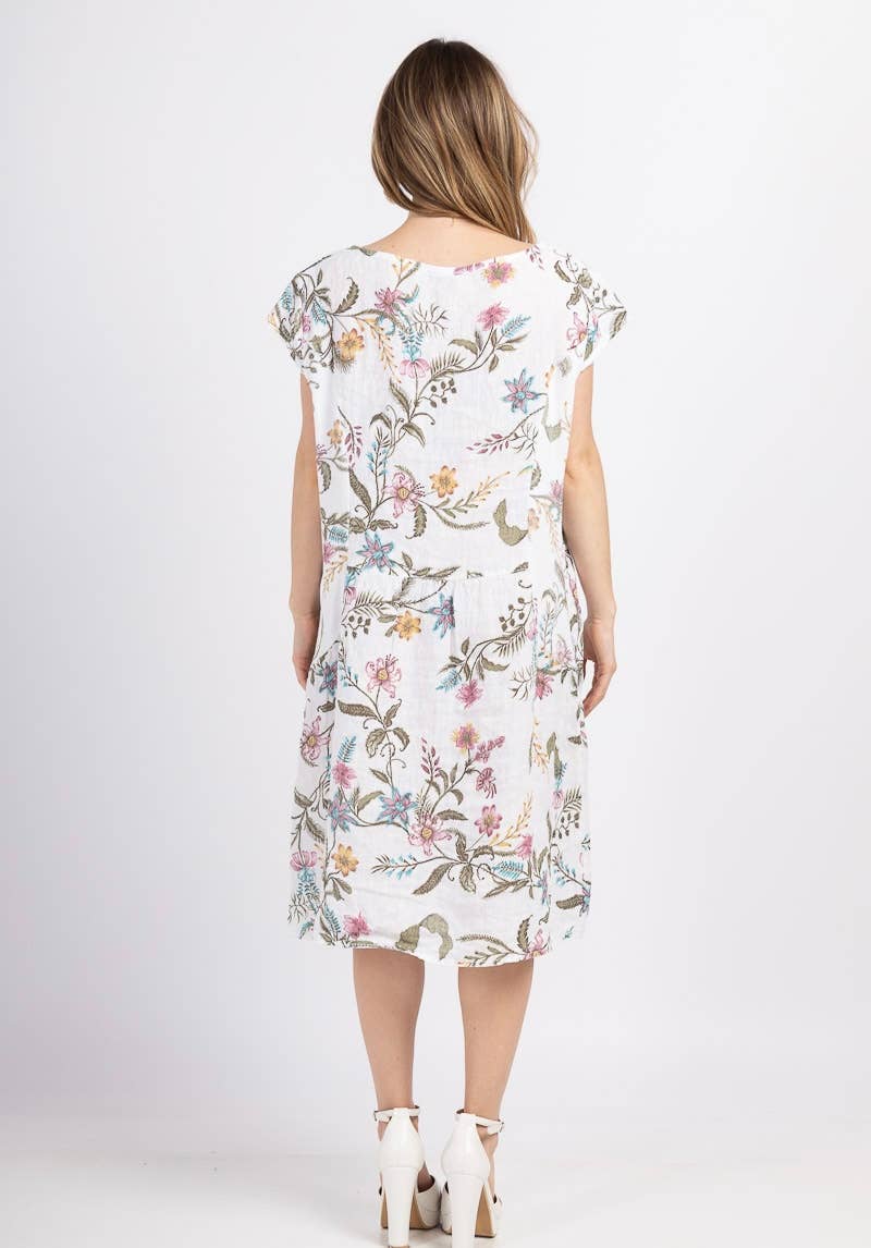 LINEN & COTTON HOUSE - Wholesale Dress - Women's - 53189 FLOWER DRESS2