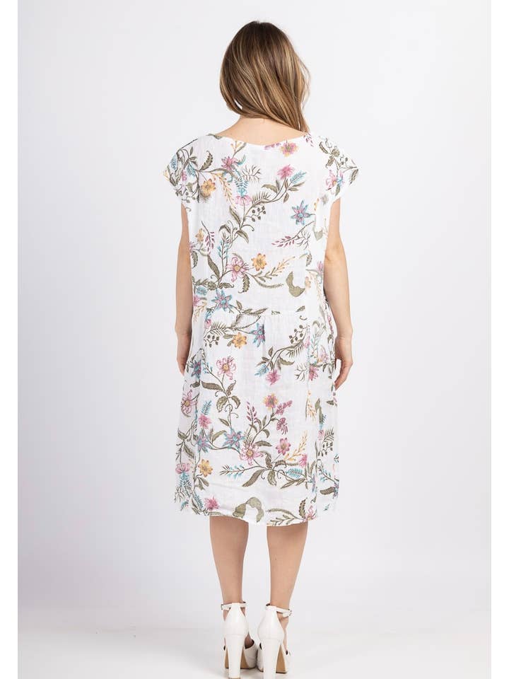 LINEN & COTTON HOUSE - Wholesale Dress - Women's - 53189 FLOWER DRESS2