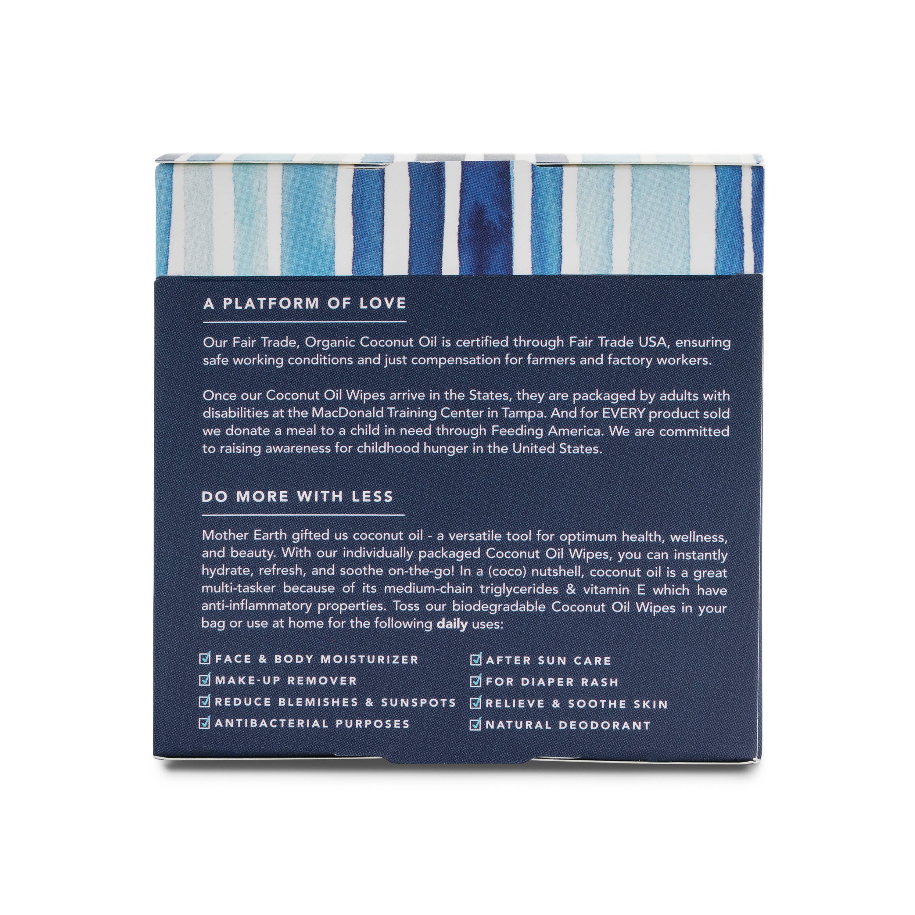 Conscious Coconut - Wholesale Face & Body Wipes - Coconut Oil Wipes for Rashes, Sunburns & Hydration (5 Wipes)11