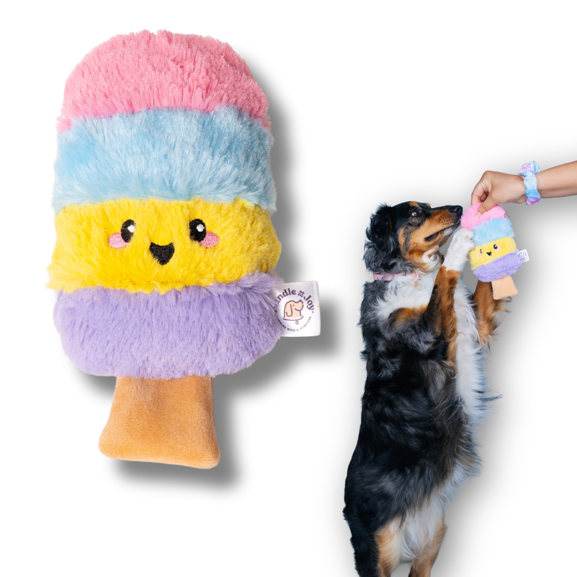Bundle x Joy - Wholesale Pet Plush Toy - Dog - Poppin Popsicle Summer Dog Toy with Crinkle & Squeaker 6