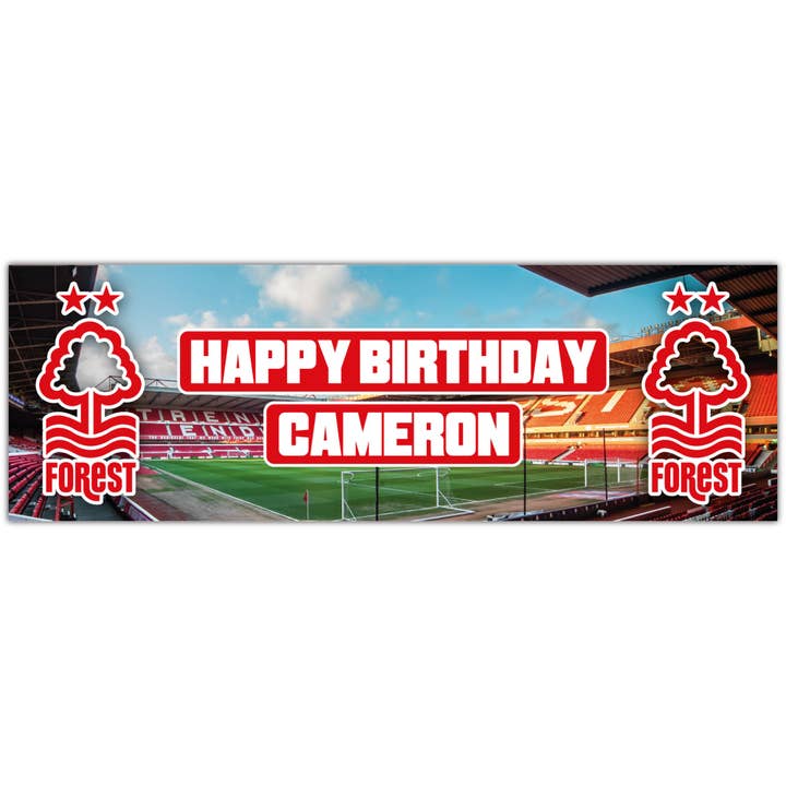 Nottingham Forest Birthday - Personalised Football Banner Wall Sticker for wholesale by Themed