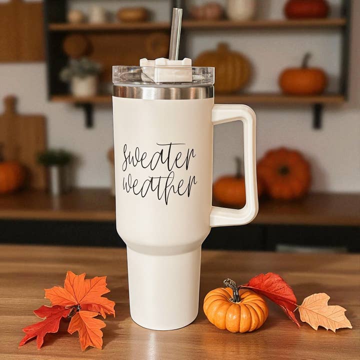 Gia Roma - Wholesale Insulated mug/tumbler - Fall Tumblers with Handle & Lid | Modern Autumn Travel Mugs12