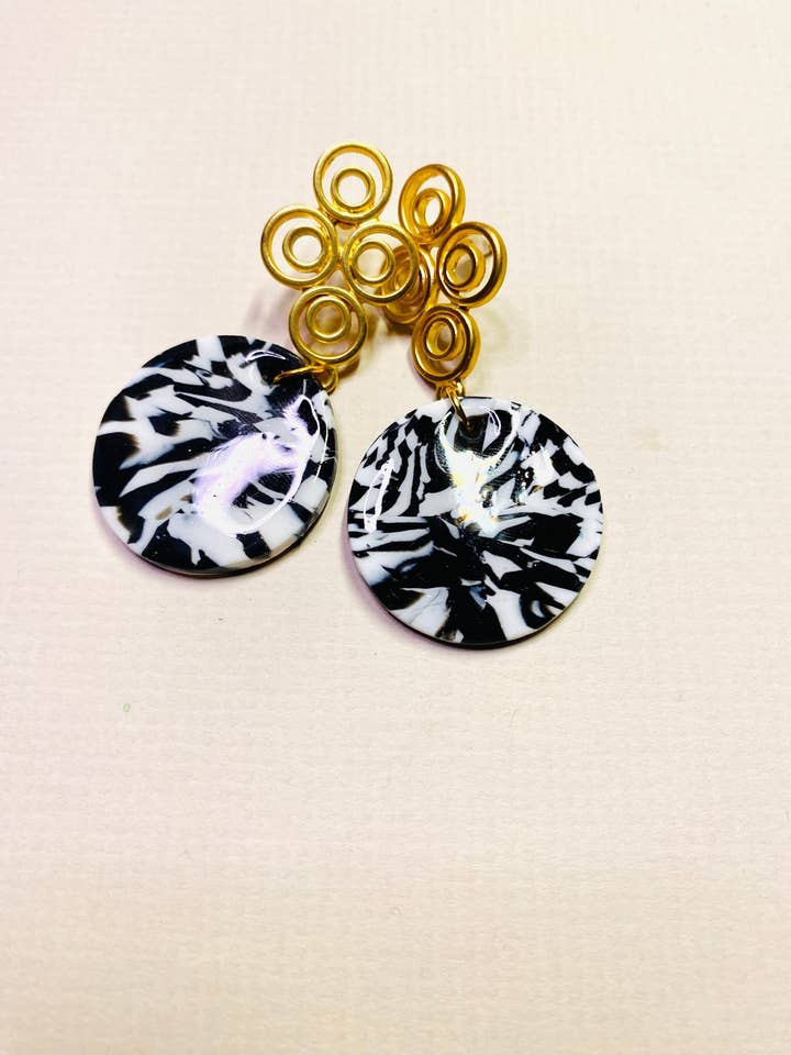 MICAH Handmade Polymer Clay Monochrome Earrings for wholesale by Studio Khira