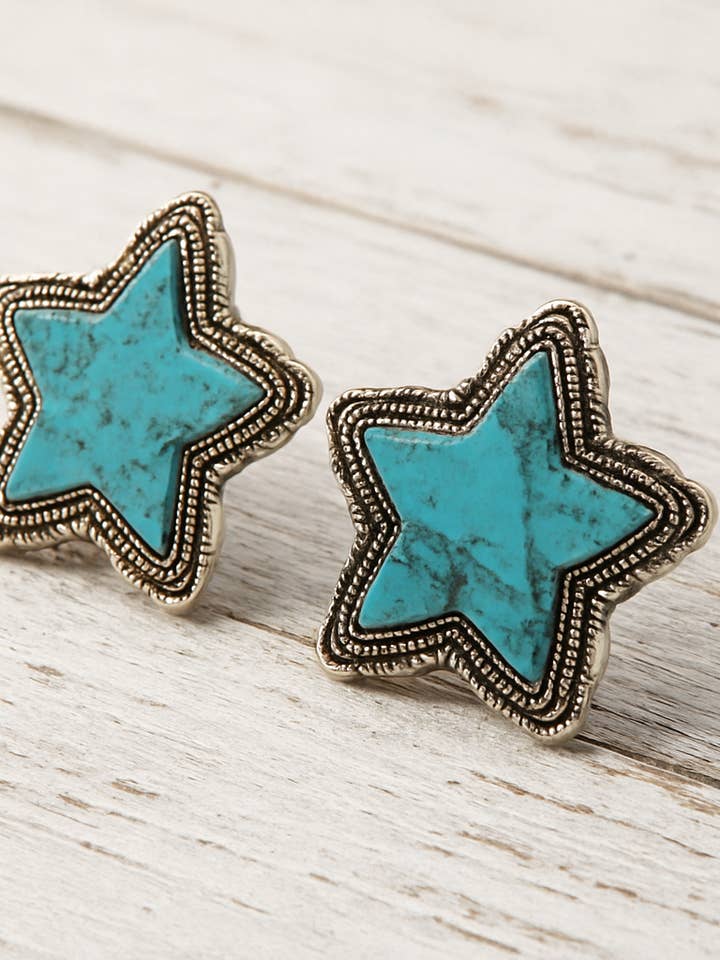 Star Of The Show Oversized Star Post Earrings for wholesale by The Bling Barn