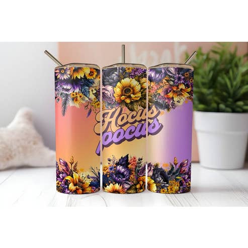 Becher Hocus Pocus Flowers 20 Unzen für den Großhandel von Kustomized Kreations
