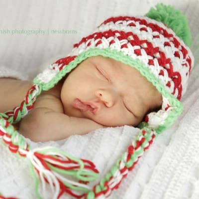 Röd/Grön Helgdag Virkade Handgjorda Klenklenod Baby Gift Hatt för wholesale av The Daisy Baby LLC