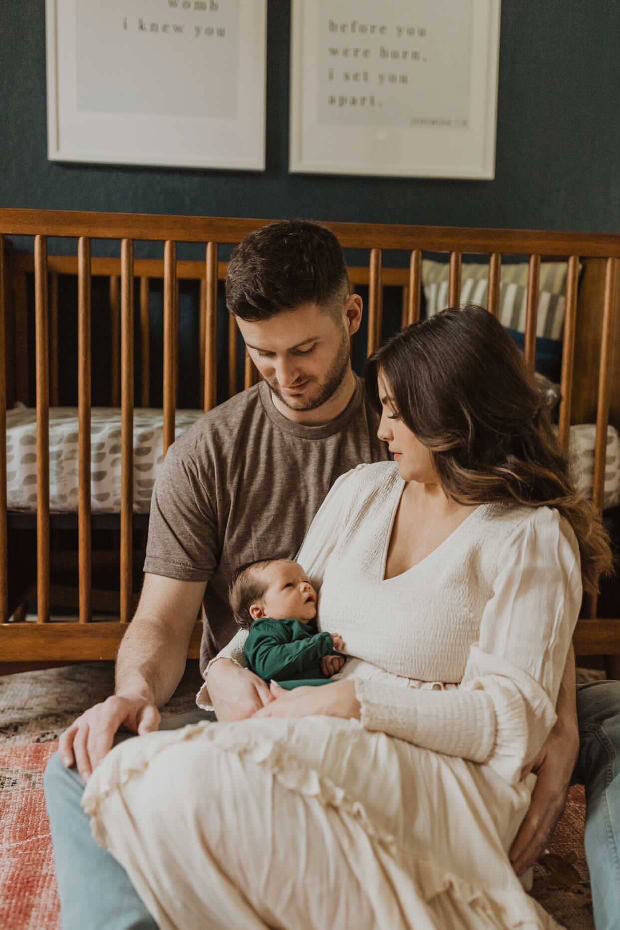 Three Little Tots - Wholesale Babygown - Baby - Forest Green Ribbed Knotted Newborn Baby Gown Sleepwear32