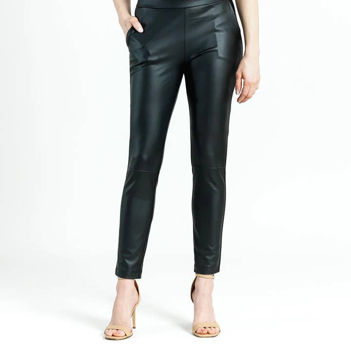 PT22L - Liquid Leather ™ Sheen Skinny Pocket Pant for wholesale by Clara Sunwoo