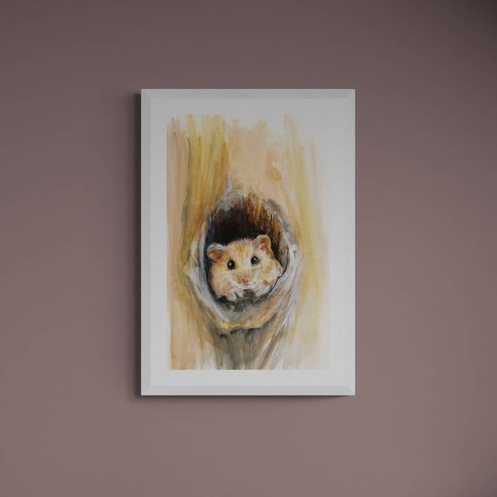Wendy Laverick – wholesale Art print – Framed Print Lewis the Dormouse3
