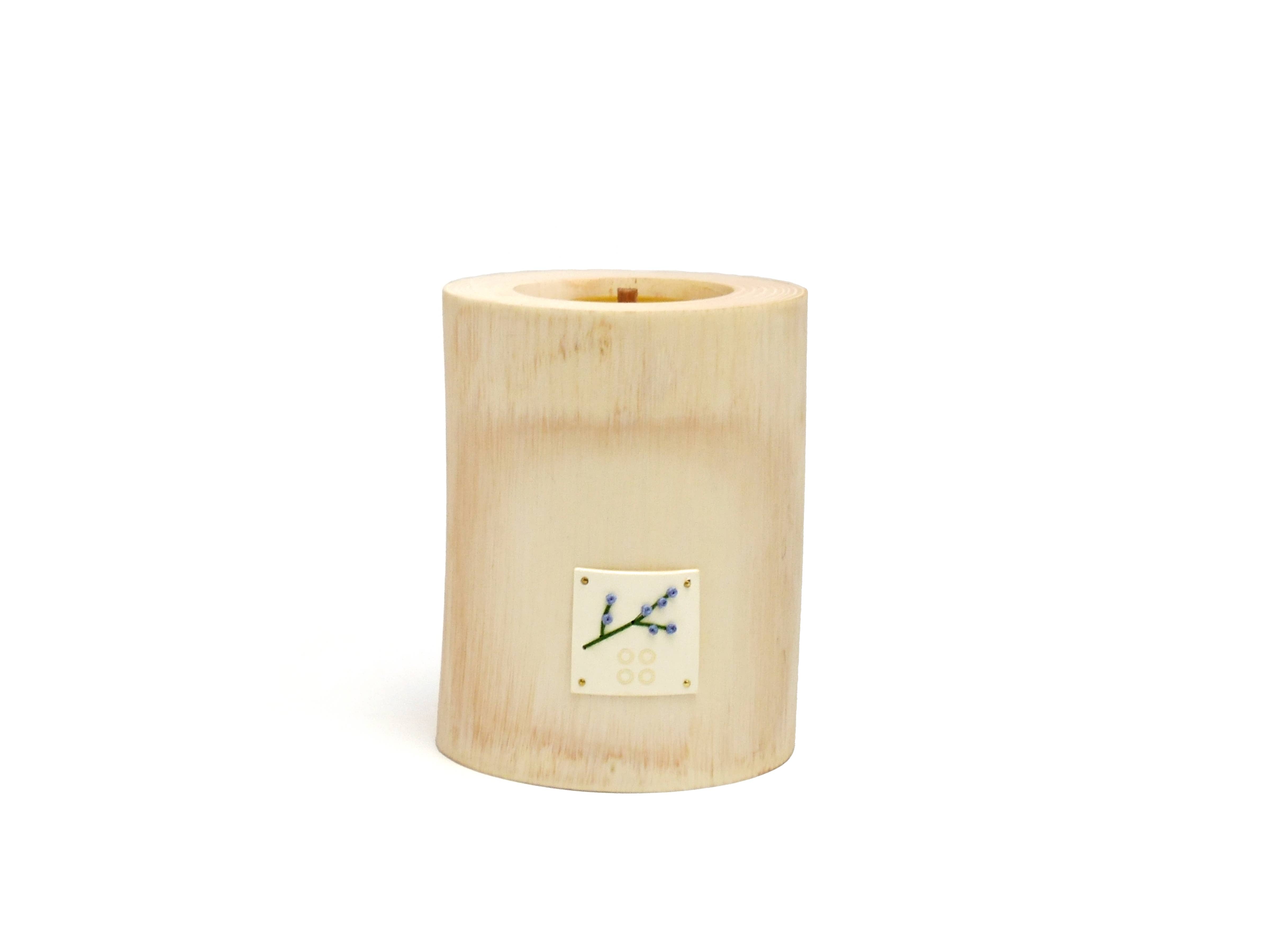 WOOD MOOD - Wholesale Jar/Filled Candle - Blossom Candle Original | reusable floral candle in wood0