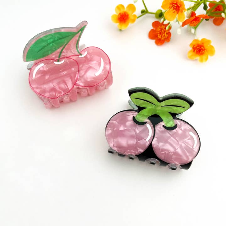 mildstyles β wholesale Hair clip β Womenβs β π Cherry Fruit Acrylic Printed Hair Claw Clip6