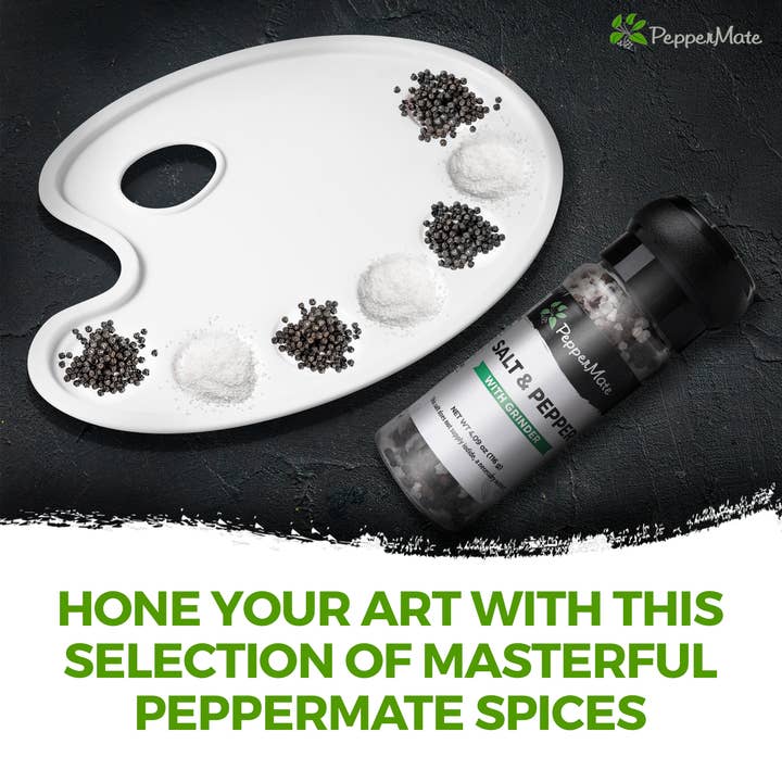 Peppermate - Wholesale Salt & Pepper Shaker Set - Disposable Salt & Pepper Grinder- 4.09 OZ