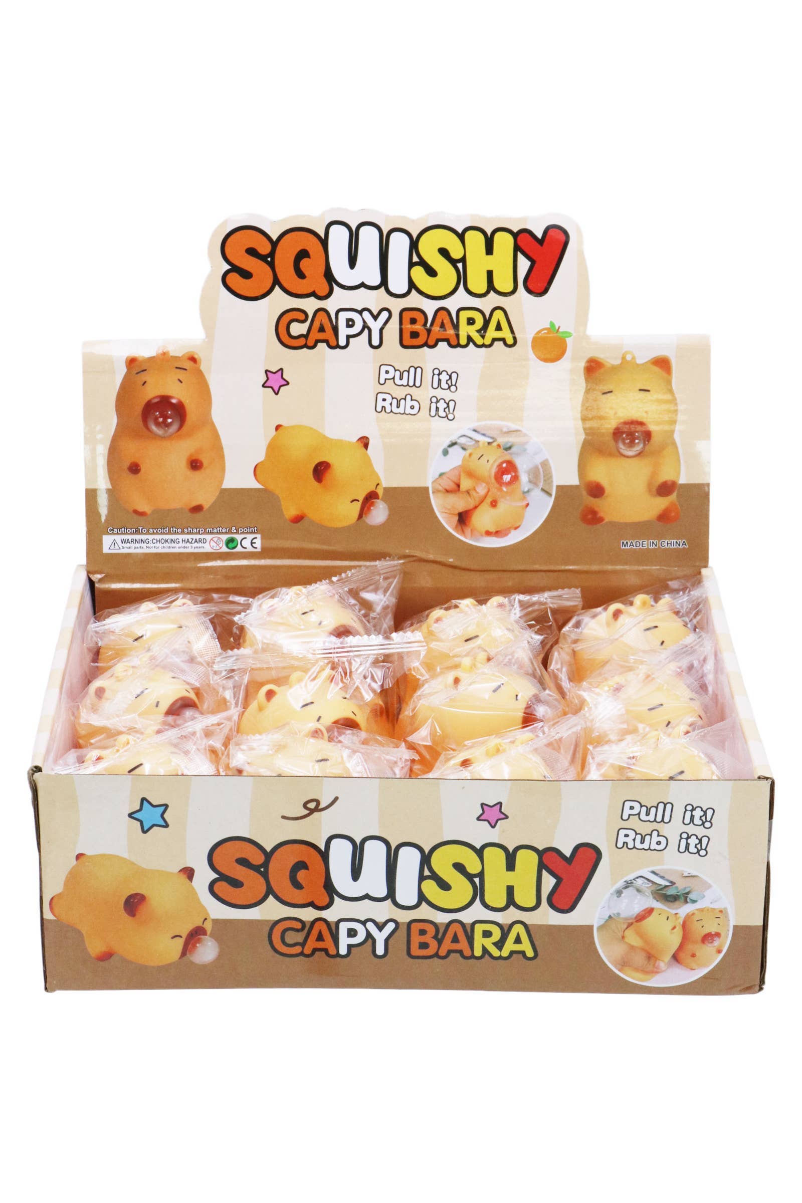 AS SHOWN Drooling Sleepy Capybara Soft Pvc Squishy Toy - 12 Pcs for wholesale on Faire2