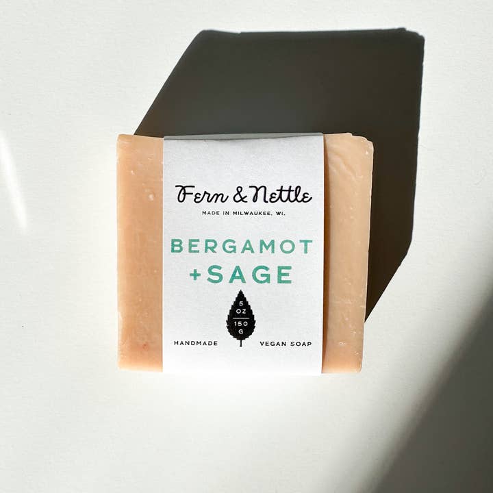 Fern and Nettle - Wholesale Bar Soap - Bergamot+Sage Handmade Vegan Soap1