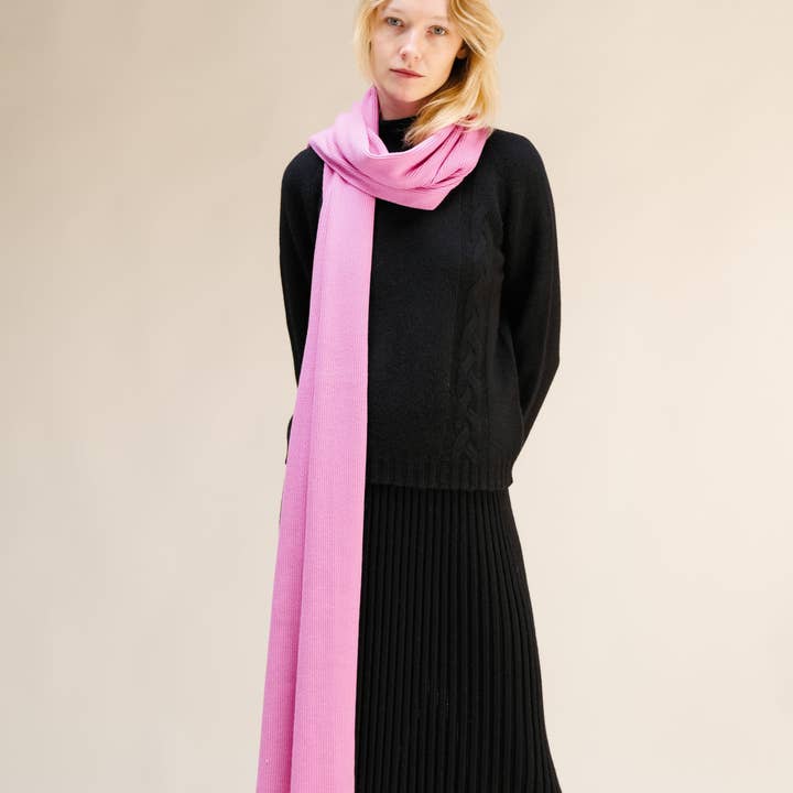 Lèmme - Wholesale Scarf - Women's - Pure Cashmere Maxi Ribbed Scarf22