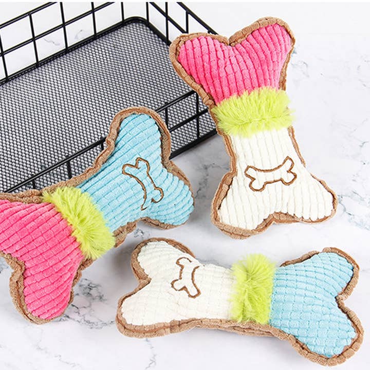 Toby Supply - Wholesale Pet Squeaky Toy - Dog - Pet Chew Squeaky Pet Toy Corn Cob Bone Design_CWMM5238