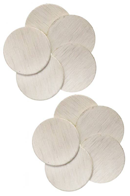 Suzie Q USA - Venta al por mayor Pendientes de botón/aretes de poste - Pendientes de metal mate con forma de disco rayado1