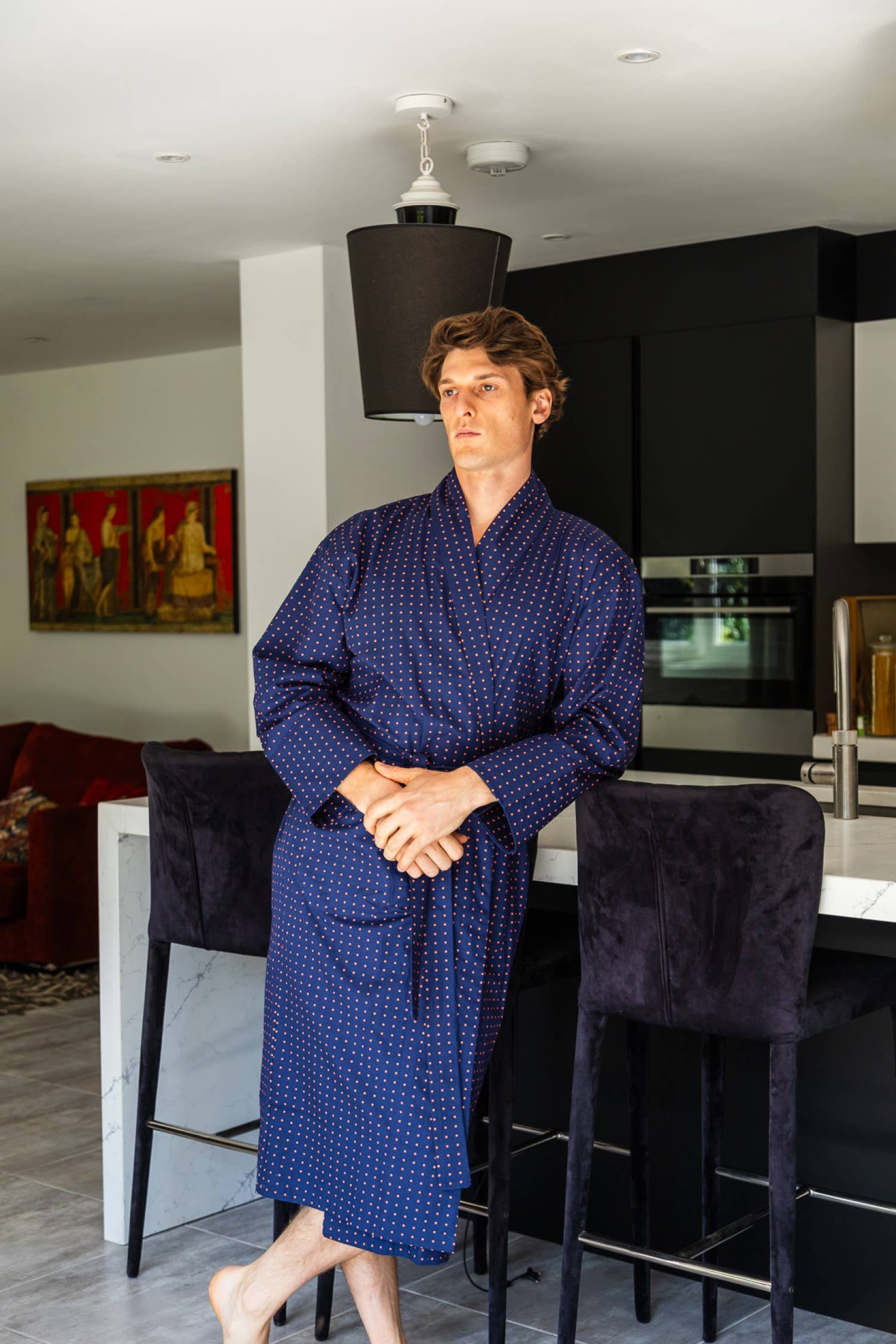 Bown Of London – Robe - Homem por atacado – Roupão masculino leve - Pacífico (3XL, 4XL)0