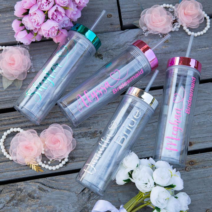 Sisters G Kids - Wholesale Insulated mug/tumbler - Custom Clear Plastic Tumblers with Metallic Lids 7