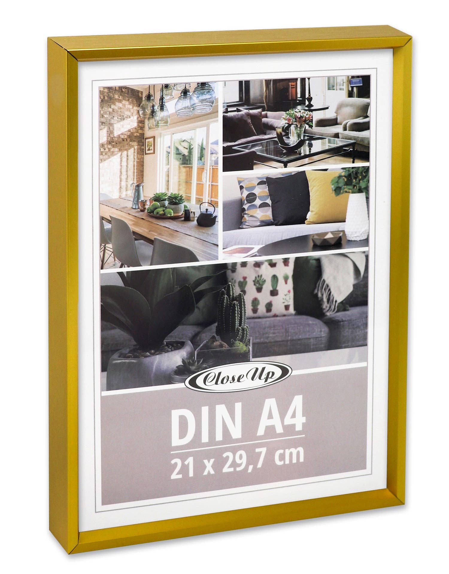 Close Up GmbH - Wholesale Picture Frame - Poster frame 21 x 29.7 cm aluminium gold DIN A41