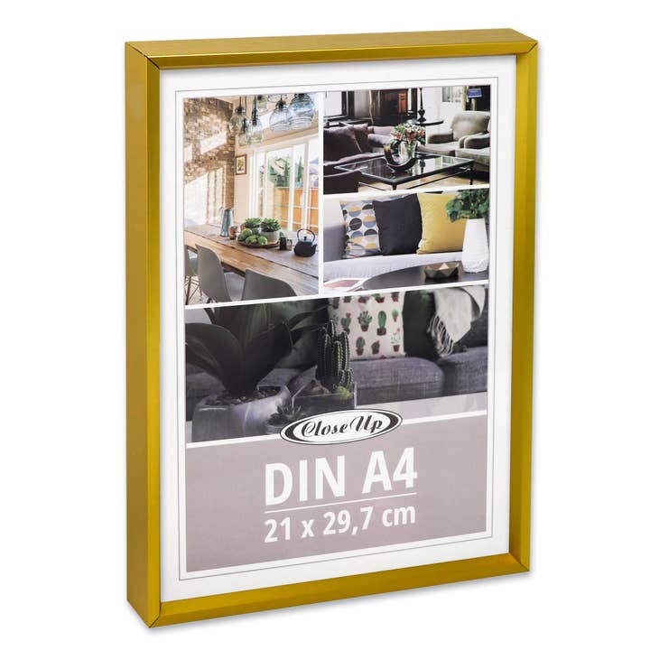 Close Up GmbH - Wholesale Picture Frame - Poster frame 21 x 29.7 cm aluminium gold DIN A41